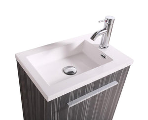 Legion WT21302A SINK VANITY WITH MIRROR - NO FAUCET - Black and White Stripes