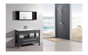 Legion WT21306 SINK VANITY  WITH MIRROR - NO FAUCET - Black and Gray Stripes WT21306