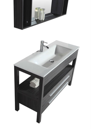 Legion WT21306 SINK VANITY  WITH MIRROR - NO FAUCET - Black and Gray Stripes