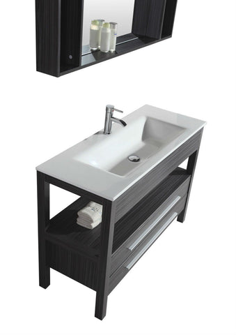 Image of Legion WT21306 SINK VANITY  WITH MIRROR - NO FAUCET - Black and Gray Stripes WT21306