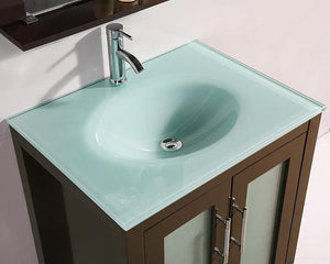 Legion WT9104 SINK VANITY WITH MIRROR - NO FAUCET - Dark Chocolate WT9104