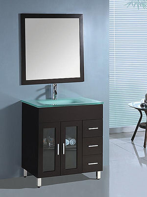 Legion WT9109 SINK VANITY  WITH MIRROR - NO FAUCET - ESPRESSO WT9109