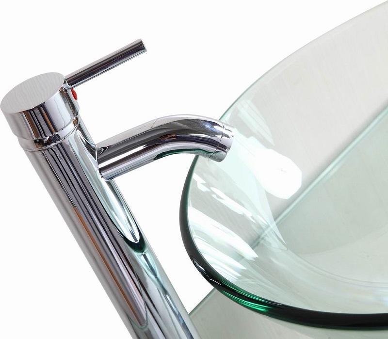 Legion WTB027 SINK VANITY WITHOUT MIRROR AND FAUCET - Clear, Chrome WTB027