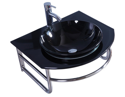 Image of Legion WTB072 SINK VANITY WITHOUT MIRROR AND FAUCET - Black WTB072
