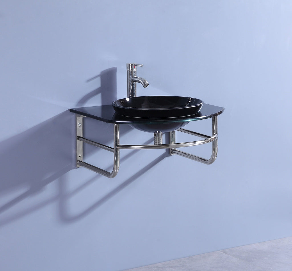 Legion WTB072 SINK VANITY WITHOUT MIRROR AND FAUCET - Black WTB072