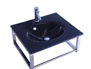 Legion WTB074 SINK VANITY WITHOUT MIRROR AND FAUCET - Black