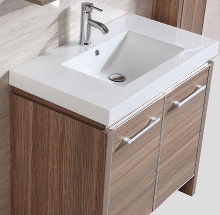 Image of Legion WTH0932-R Sink vanity with mirror and side cabinet - Desert Sand WTH0932-R