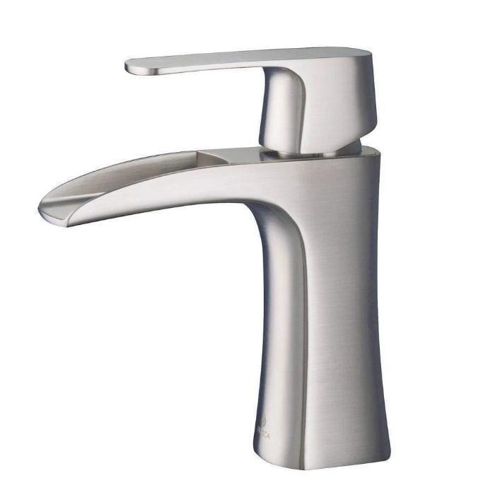 Lucera 24" Gray Modern Wall Hung Undermount Sink Vanity w/ Medicine Cabinet FVN6124GR-UNS-FFT3071BN
