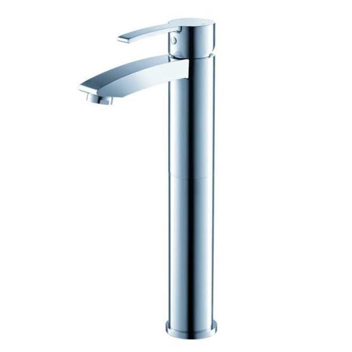Lucera 48" White Modern Wall Hung Double Vessel Sink Modern Bathroom Vanity FVN6148WH-VSL-D-FFT3112CH