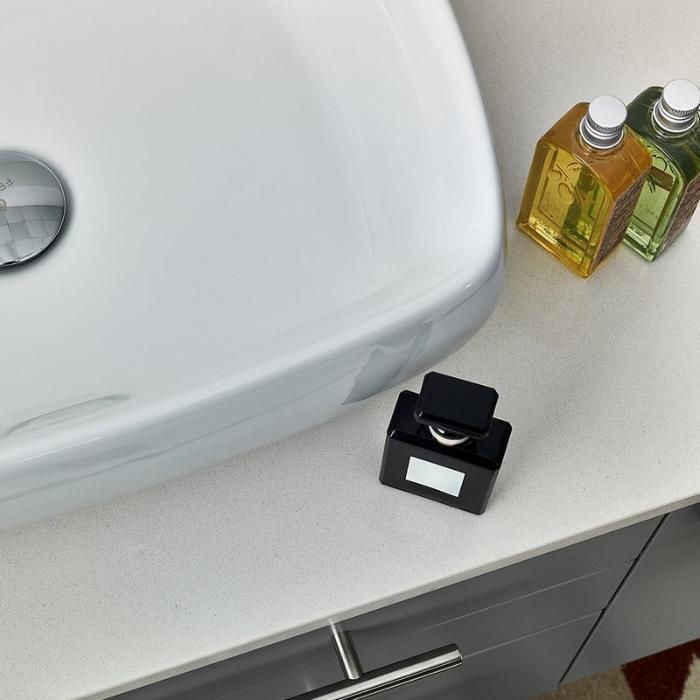 Lucera 60" Gray Modern Wall Hung Double Vessel Sink Modern Bathroom Vanity