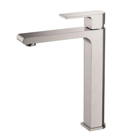 Image of Lucera 60" Gray Modern Wall Hung Vessel Sink Modern Bathroom Vanity FVN6160GR-VSL-FFT9152BN