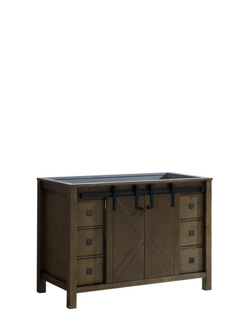 Image of Marsyas Veluti 48" Rustic Brown Vanity Cabinet Only