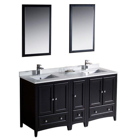 Image of Oxford 60" Double Sink Vanity FVN20-241224ES-FFT1030BN