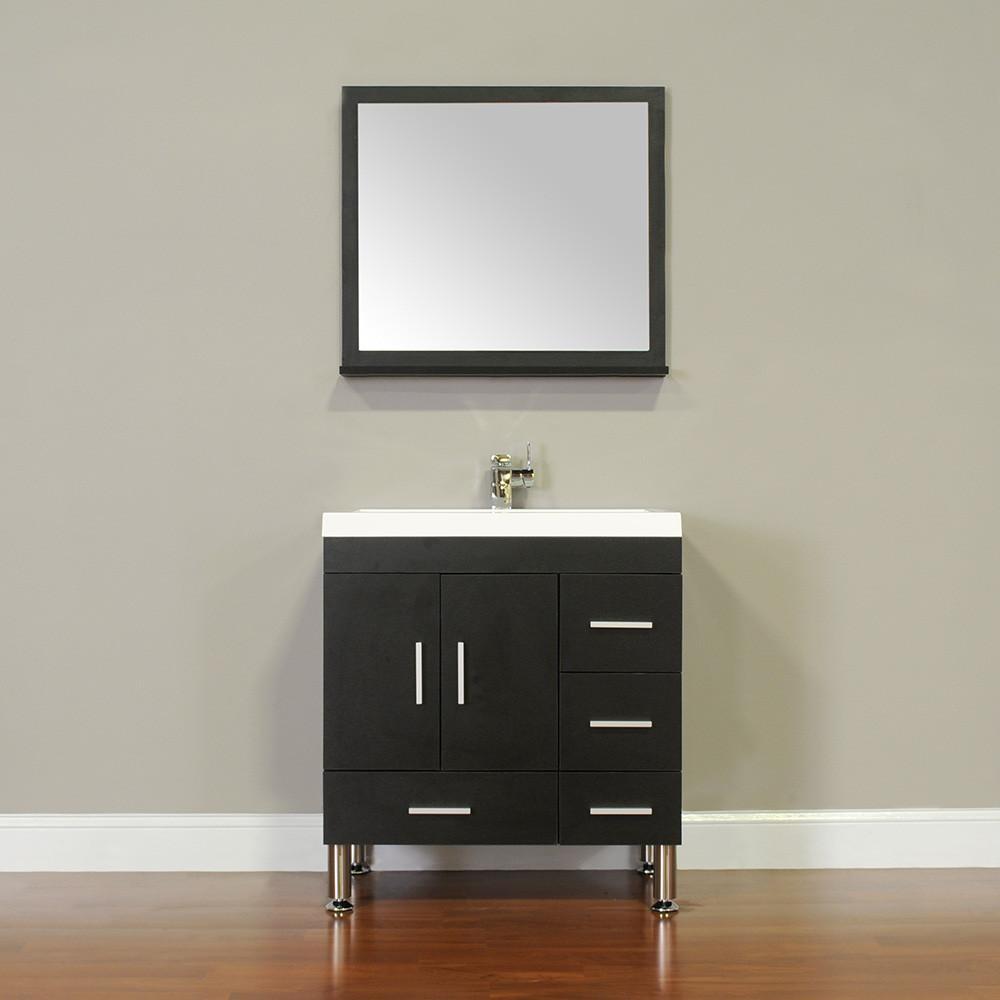 Ripley Collection 30" Single Modern Bathroom Vanity - Black AT-8050-B