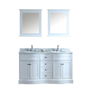 Seacliff by Ariel Montauk 60" Double Sink Vanity Set in White SC-MON-60-SWH
