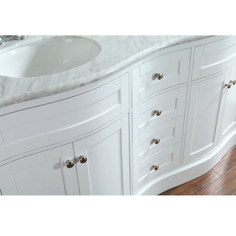 Image of Seacliff by Ariel Montauk 60" Double Sink Vanity Set in White SC-MON-60-SWH