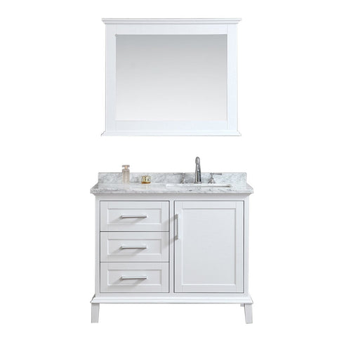 Image of Seacliff by Ariel Nantucket 42" Single Sink Vanity Set in White SC-NAN-42-SWH