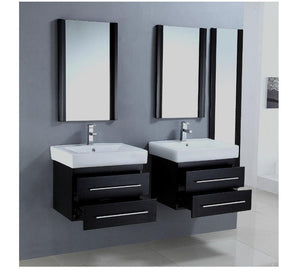 SET OF TWO OF 24" SINK CHEST  - SOLID WOOD - NO FAUCET WA3102