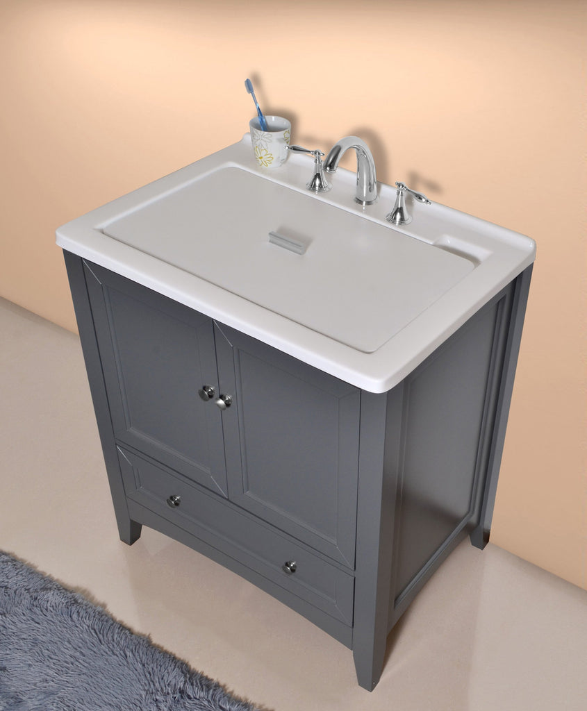 Stufurhome 30 inch Grey Laundry Utility Sink GM-Y01G