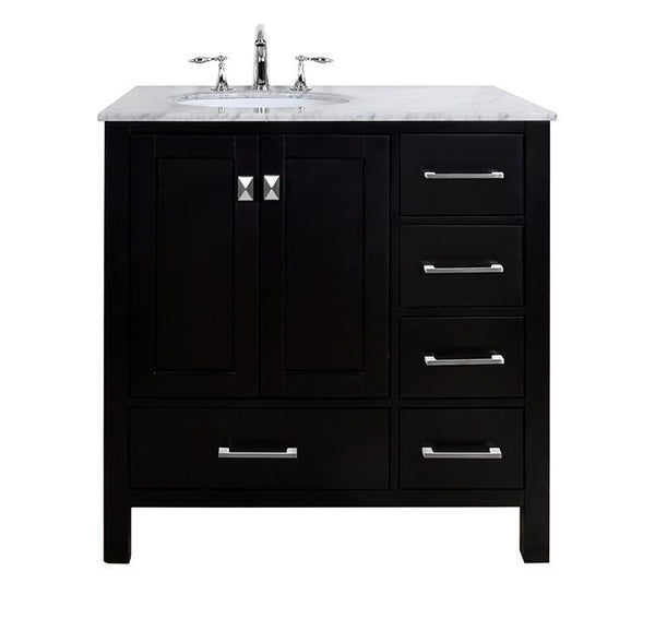 Stufurhome 36 inch Malibu Espresso Single Sink Bathroom Vanity – Dream ...