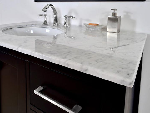 Image of Stufurhome 36 inch Malibu Espresso Single Sink Bathroom Vanity GM-6412-36ES-CR