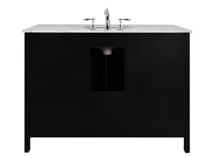 Stufurhome 48 inch Malibu Espresso Single Sink Bathroom Vanity GM-6412-48ES-CR