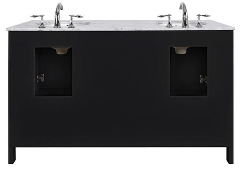 Image of Stufurhome 60 inch Malibu Espresso Double Sink Bathroom Vanity GM-6412-60ES-CR