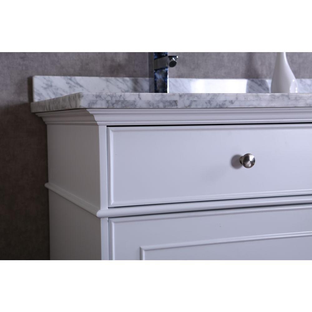 Stufurhome Cadence White 60 inch Double Sink Bathroom Vanity with Mirror HD-7000W-60-CR