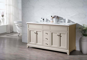 Stufurhome Erin 59 Inch Double Sink Bathroom Vanity HD-6004-59-QZ
