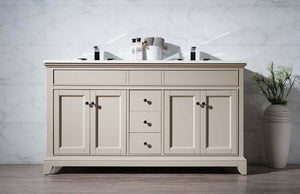 Stufurhome Erin 59 Inch Double Sink Bathroom Vanity