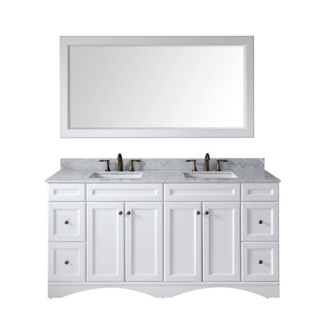 Image of Talisa 72" Double Bathroom Vanity ED-25072-WMSQ-WH
