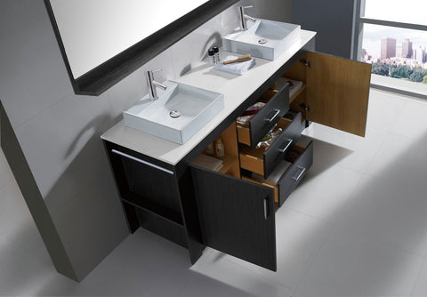 Image of Tavian 60" Double Bathroom Vanity KD-90060-G-GO
