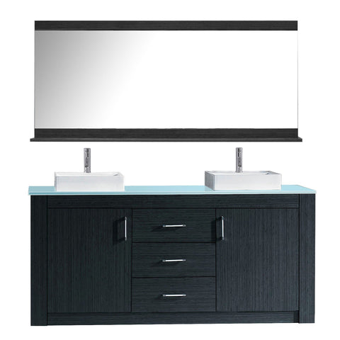 Image of Tavian 60" Double Bathroom Vanity KD-90060-G-GR