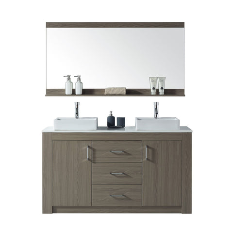 Image of Tavian 60" Double Bathroom Vanity KD-90060-S-GO