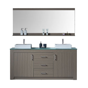 Tavian 72" Double Bathroom Vanity KD-90072-G-GO