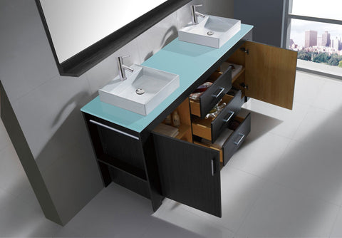 Image of Tavian 72" Double Bathroom Vanity KD-90072-G-GO