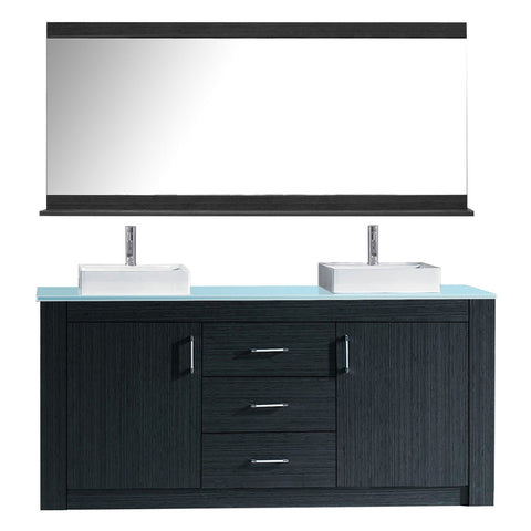Image of Tavian 72" Double Bathroom Vanity KD-90072-G-GR