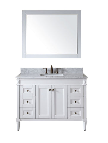 Image of Tiffany 48" Single Bathroom Vanity ES-40048-WMSQ-WH