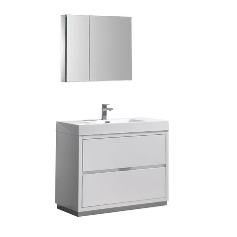 Image of Valencia 40" Free Standing Vanity FVN8442WH-FFT1030BN