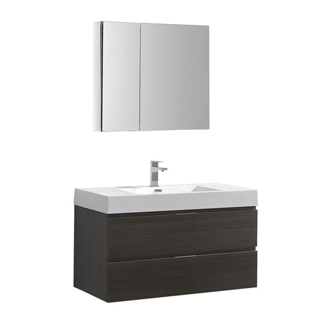Image of Valencia 40" Wall Hung Vanity FVN8342GO-FFT1030BN