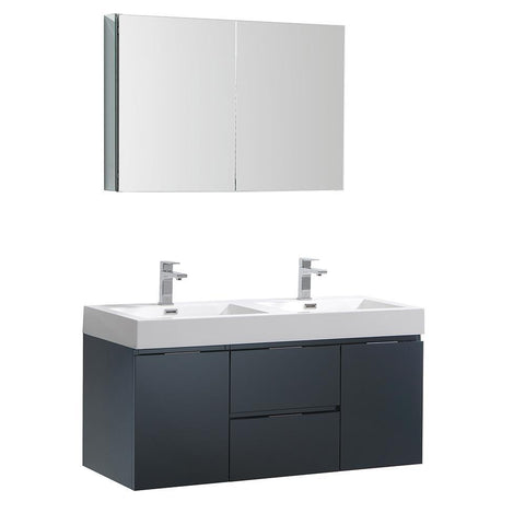 Image of Valencia 48" Wall Hung Vanity FVN8348GG-D-FFT1030BN