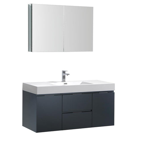 Image of Valencia 48" Wall Hung Vanity FVN8348GG-FFT1030BN