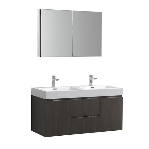 Image of Valencia 48" Wall Hung Vanity FVN8348GO-D-FFT1030BN