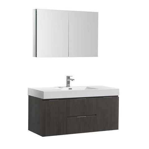 Image of Valencia 48" Wall Hung Vanity FVN8348GO-FFT1030BN