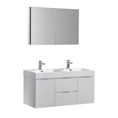 Image of Valencia 48" Wall Hung Vanity FVN8348WH-D-FFT1030BN