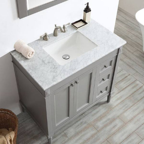 Image of Vinnova Catania 36" Contemporary Grey Single Sink Vanity Set