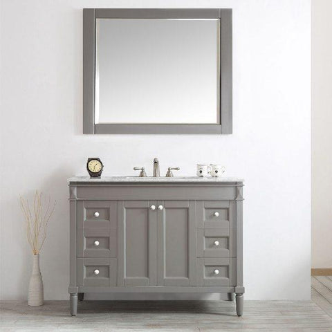 Image of Vinnova Catania 48" Contemporary Grey Single Sink Vanity Set 715048-GR-CA
