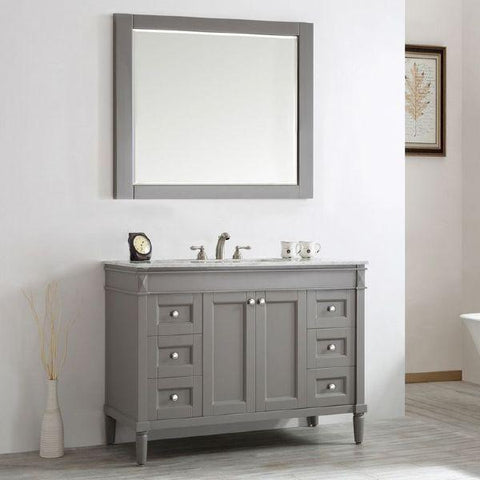 Image of Vinnova Catania 48" Contemporary Grey Single Sink Vanity Set 715048-GR-CA