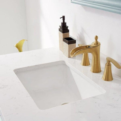 Image of Vinnova Charlotte 36" Transitional Green Vanity Set 735036-FG-CQS