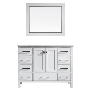 Vinnova Gela 48" Modern White Single Sink Vanity Set